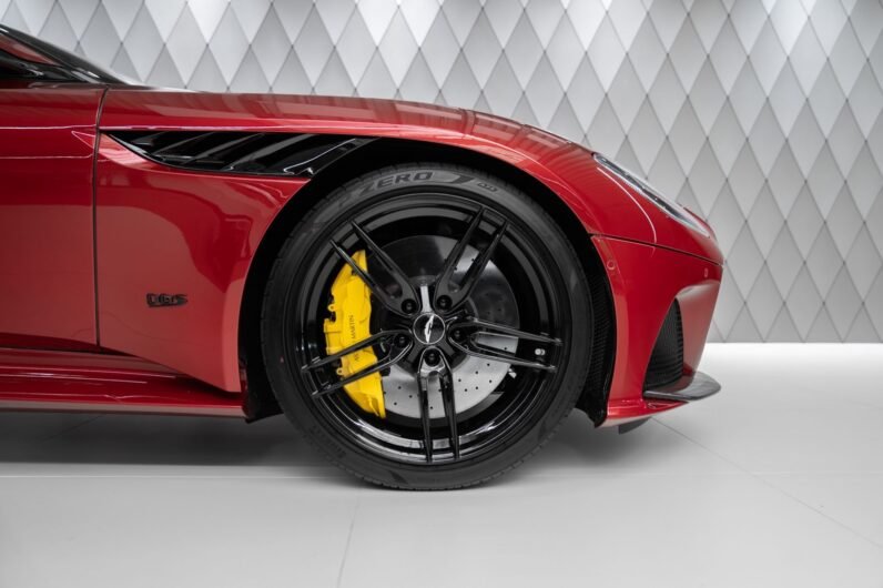 Aston Martin DBS Coupé 2024 for Sale – Q-Supernova Red, 21″ Forged Wheels, Carbon Fiber Trim, Bang & Olufsen, 725 HP V12, Sport Seats