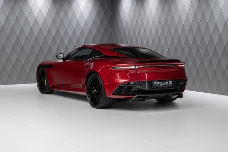 Aston Martin DBS Coupé 2024 for Sale – Q-Supernova Red, 21″ Forged Wheels, Carbon Fiber Trim, Bang & Olufsen, 725 HP V12, Sport Seats