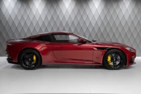 Aston Martin DBS Coupé 2024 for Sale – Q-Supernova Red, 21″ Forged Wheels, Carbon Fiber Trim, Bang & Olufsen, 725 HP V12, Sport Seats