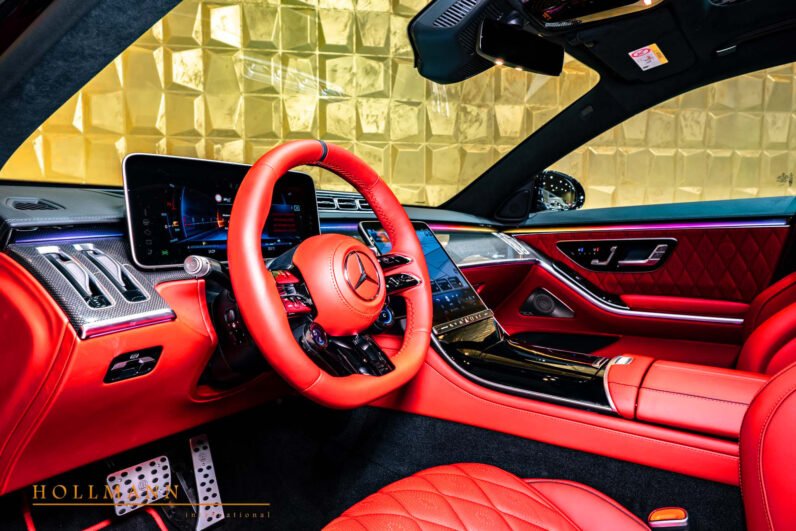 Mercedes-AMG S 63 E Performance BRABUS B930 2024 for Sale – Obsidian Black, 930 HP Plug-in Hybrid, Red/Black Interior, Rear Entertainment & Monoblock Z Wheels