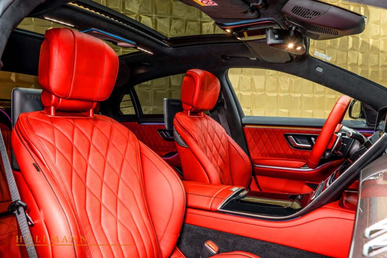 Mercedes-AMG S 63 E Performance BRABUS B930 2024 for Sale – Obsidian Black, 930 HP Plug-in Hybrid, Red/Black Interior, Rear Entertainment & Monoblock Z Wheels