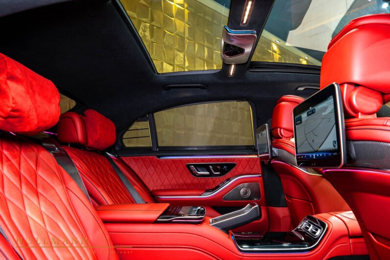 Mercedes-AMG S 63 E Performance BRABUS B930 2024 for Sale – Obsidian Black, 930 HP Plug-in Hybrid, Red/Black Interior, Rear Entertainment & Monoblock Z Wheels