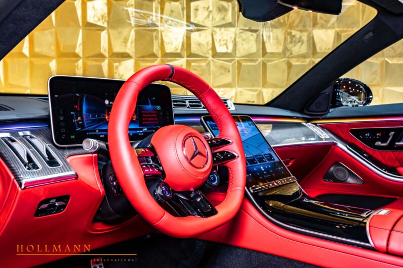 Mercedes-AMG S 63 E Performance BRABUS B930 2024 for Sale – Obsidian Black, 930 HP Plug-in Hybrid, Red/Black Interior, Rear Entertainment & Monoblock Z Wheels