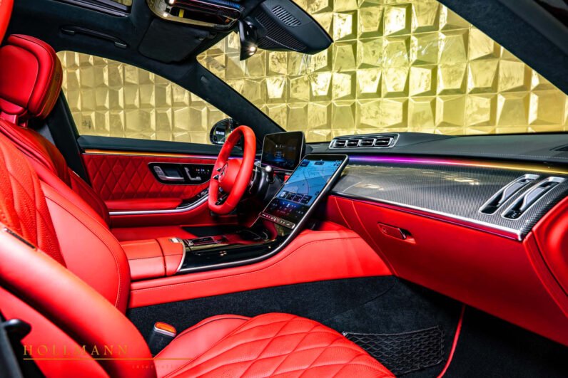 Mercedes-AMG S 63 E Performance BRABUS B930 2024 for Sale – Obsidian Black, 930 HP Plug-in Hybrid, Red/Black Interior, Rear Entertainment & Monoblock Z Wheels