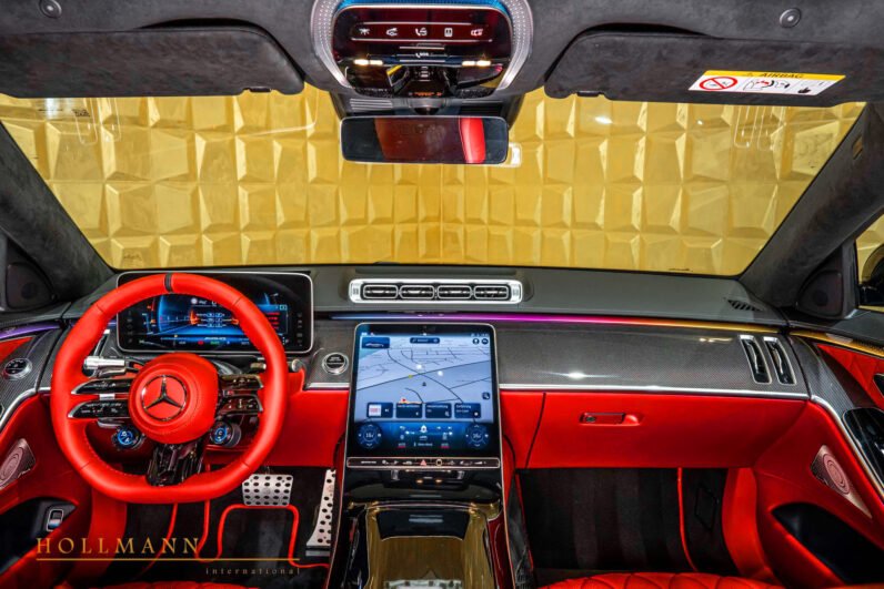 Mercedes-AMG S 63 E Performance BRABUS B930 2024 for Sale – Obsidian Black, 930 HP Plug-in Hybrid, Red/Black Interior, Rear Entertainment & Monoblock Z Wheels