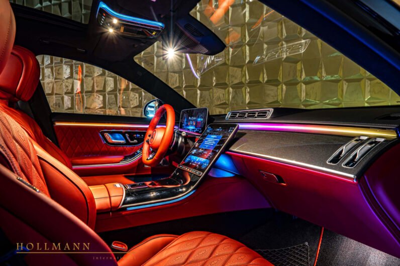 Mercedes-AMG S 63 E Performance BRABUS B930 2024 for Sale – Obsidian Black, 930 HP Plug-in Hybrid, Red/Black Interior, Rear Entertainment & Monoblock Z Wheels