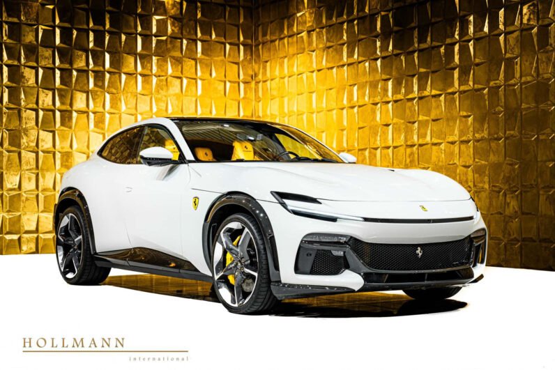 Ferrari Purosangue 2025 for Sale – Bianco Cervino, 725 HP V12, Carbon Pack, Panoramic Roof, Massage Seats & Surround View