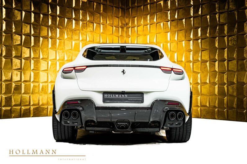 Ferrari Purosangue 2025 for Sale – Bianco Cervino, 725 HP V12, Carbon Pack, Panoramic Roof, Massage Seats & Surround View