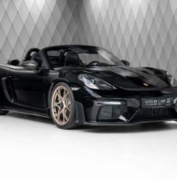 Porsche 718 RS Spyder 2024 for sale in black with Weissach Package, 500 HP flat-six engine, and full bucket seats