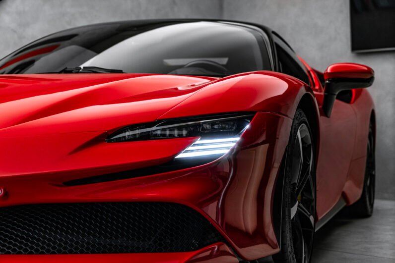 For Sale: Ferrari SF90 Stradale 2025 – Rosso Corsa, Black/Red Interior, 986 HP Hybrid