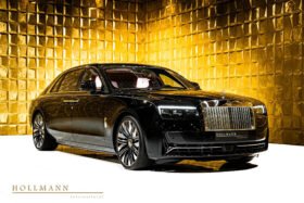 Rolls-Royce Ghost Extended 2025 for Sale – Black Diamond, Seashell Interior, 571 HP V12, Illuminated Grille, Shooting Star Headliner