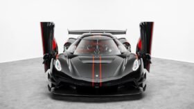 Koenigsegg Jesko Attack 2024 for Sale – Clear Carbon Fibre / Red Exterior, Lingonberry Alcantara Interior, 1,600 HP V8, 9-Speed LST