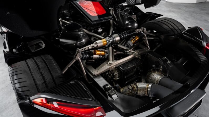 Koenigsegg Jesko Attack 2024 for Sale – Clear Carbon Fibre / Red Exterior, Lingonberry Alcantara Interior, 1,600 HP V8, 9-Speed LST