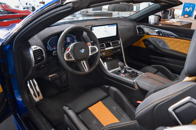 For Sale: BMW M8 Cabrio 2025 – Marina Bay Blue, Merino Black/Beige, 625 HP V8 Twin-Turbo