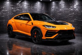 For Sale: Lamborghini Urus Performante 2024 – Arancio Borealis, 666 HP V8 Twin-Turbo, Carbon Fibre Pack, Akrapovic Titanium Exhaust & 23″ Gloss Black Wheels