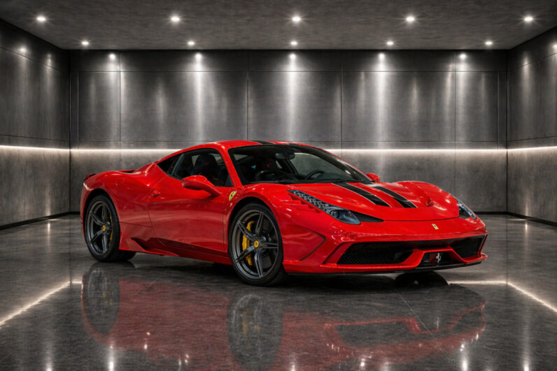Ferrari 458 Speciale · Rosso Corsa · Nero Livery · Collector Example